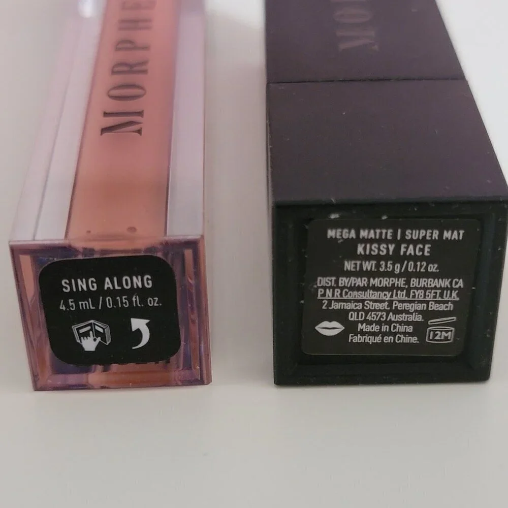 Morphe Lipstick and Lip Gloss Duo NEW Kissy Face and Sing Along